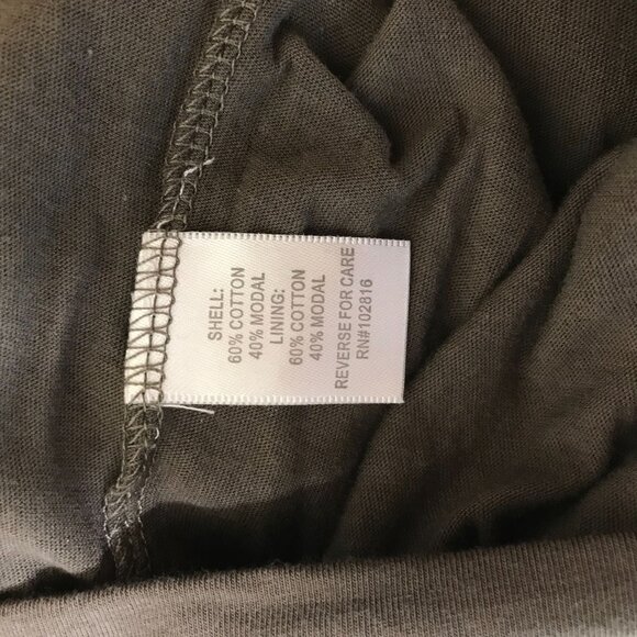 GARNETT HILL - WOMEN'S MEDIUM - OLIVE COTTON BLEND ELASTIC WAIST SKIRT W/POCKETS - Picture 8 of 8